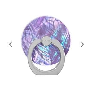 NIB Purple mother of pearl phone ring